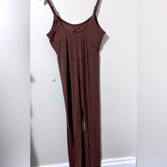 OFFLINE By Aerie Real Me XTRA Flare Jumpsuit XL Dark Taupe Brown - Picture 5 of 5